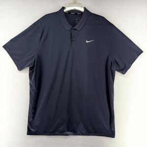 Nike Golf Dri-Fit Athletic Polo‎ Mens Size XXL Blue/Gray